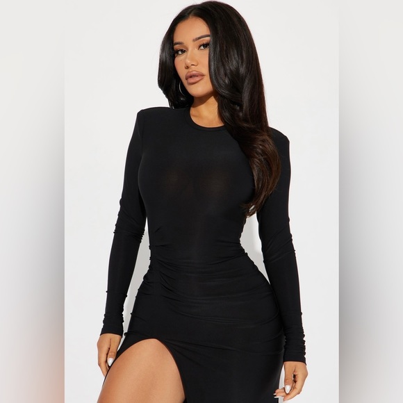 Long Black Dress with slit NWOT Size Small - Picture 2 of 4